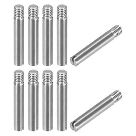 uxcell 10Pcs M4 x 25mm Slotted Cylindrical Pin 304 Stainless Steel Dowel External Thread Locating Pin for Furniture Cabinets