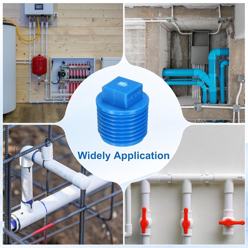 sourcing map 5Pcs 1/2 Inch PT Male Thread PVC Pipe