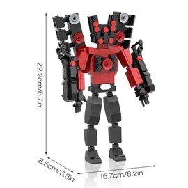 Skibidi Toilet Building Blocks, Skibidi Building Blocks Toilet Set 3D Toilet Series Figure Building Blocks Titanium Speakerman Upgraded Skibidi Toilet Toy Building Blocks Set for Children Boys or