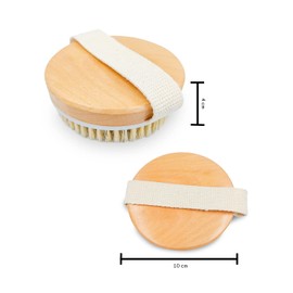 Woodlife® - Cepillo corporal de cerdas naturales, cepillo para masaje exfoliante y estimulante, ayuda a la celulitis y estimula la circulacion sanguinea.