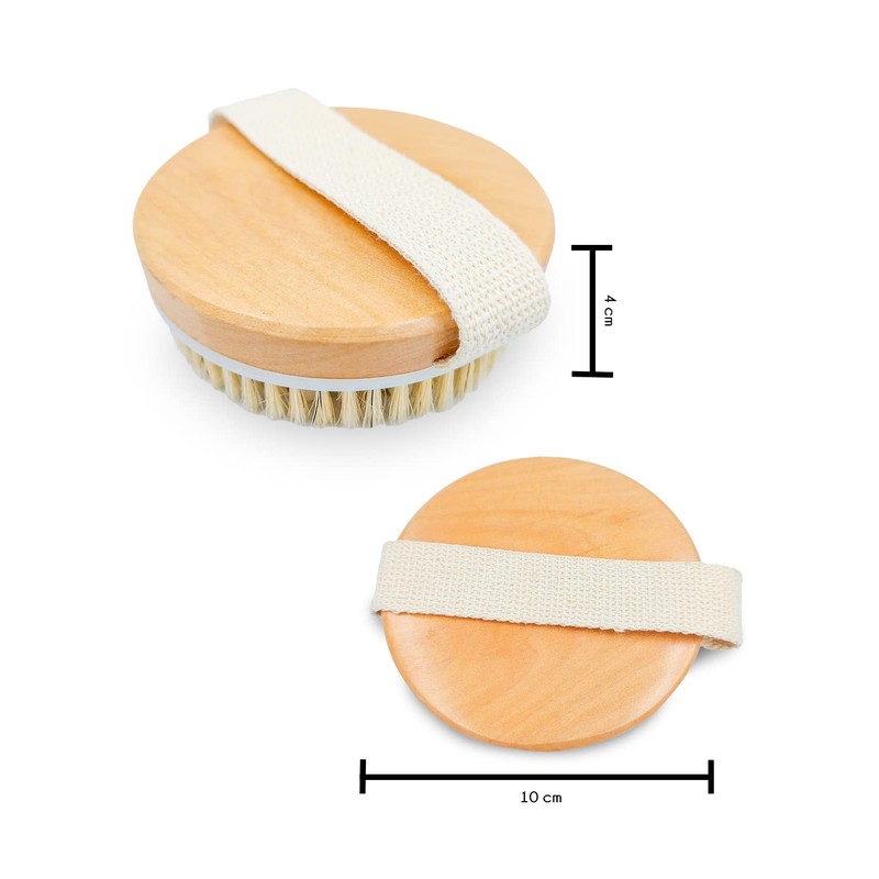 Woodlife® - Cepillo corporal de cerdas naturales, cepillo para masaje