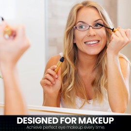 SODQW Makeup Reading Glasses for Women One Eye Rotating Magnifying Make Up Eyeglasse Cosmetic Readers