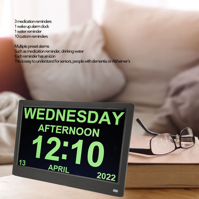 11.6 Inch Digital Calendar Alarm Day Clock 12 24 HR