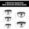 Lazycorner Mixing Bowls with Airtight Lids Set 5 Pcs Stainless