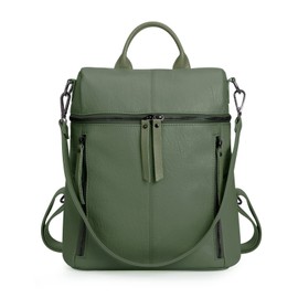 HUA ANGEL Fashion 2 In 1 Women Backpack Shoulder Bag Anti Theft Ladies Daypack Waterproof PU Leather Rucksack Lightweight for Daily Life Travel Cycling Shopping School