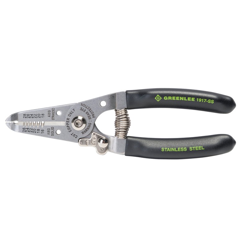 Greenlee 1917-SS Stainless Wire Stripper and Cutter, 16-26AWG, 6-Inches