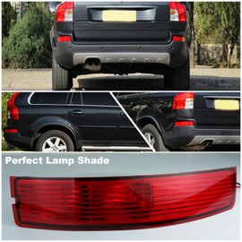 KEEGTBOX Rear Bumper Reflector Lens Compatible with Volvo XC90 2007-2014 Left Driver Side 31111185 NEW OEM Rear Bumper Reflector Replace