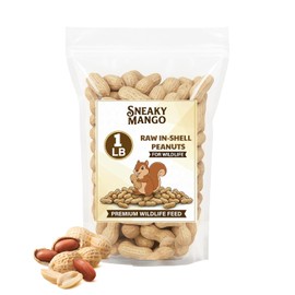 Snaky Mango Raw Peanuts in Shell - 1 Pounds – All-Natural Food for Squirrels, Deer, Birds, and Other Wildlife Animals – Grown in the USA for Healthy Nutrition