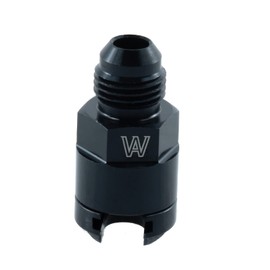 KUNTAUTOS -6AN Male Flare to 5/16" GM Quick Connect Fuel Rail Line Adapter Fitting with Thread Female LS Aluminum Black