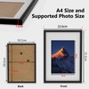wyewye A4 Frame, 2 Pack Black Wooden Picture Frame, A4