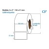Ribetec Etiqueta Térmica Directa 4x2 Pulgadas Rollo 3000 Unidades