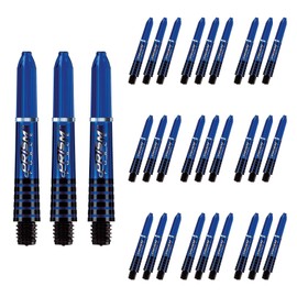 WINMAU Prism Force Blue Short Polycarbonate Dart Stems (Shafts) - 10 sets per pack (30 dart stems in total)