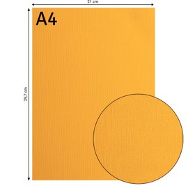 Florence Cardstock Textured - Coloured Card Making Supplies A4 - Orange - 10 Sheets - Coloured Paper for Scrapbooking, Card Making, Die Cutting and Paper Crafts - 216 GSM - Grapefruit