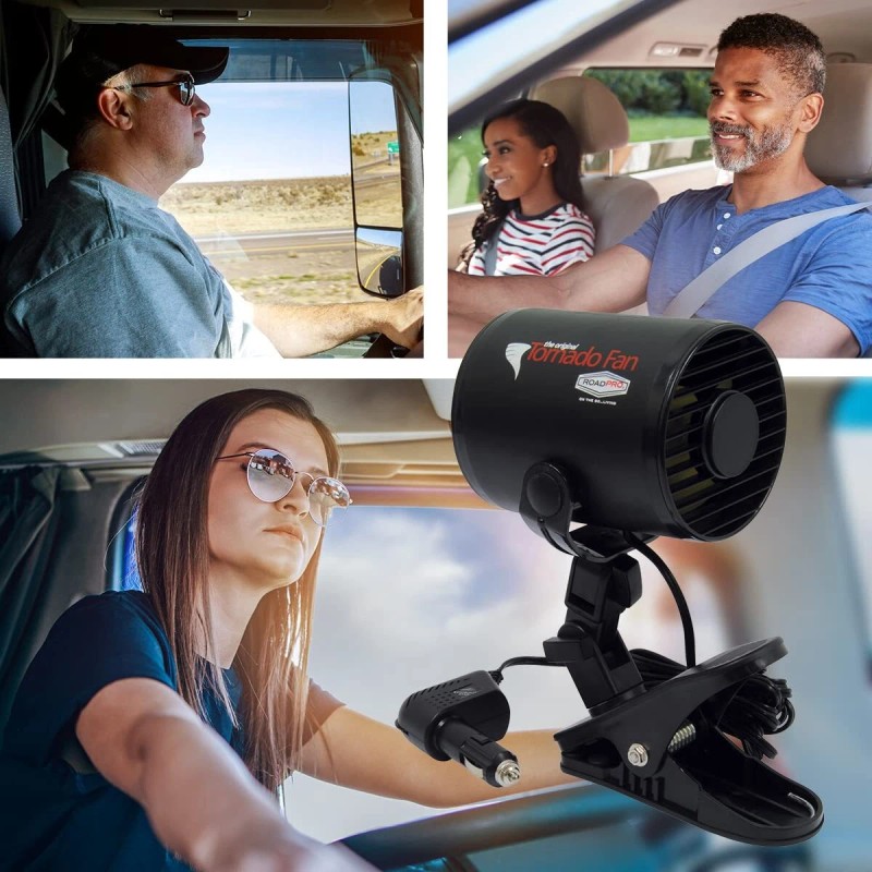 RoadPro RPSC-857 12-Volt Tornado Fan with Clip