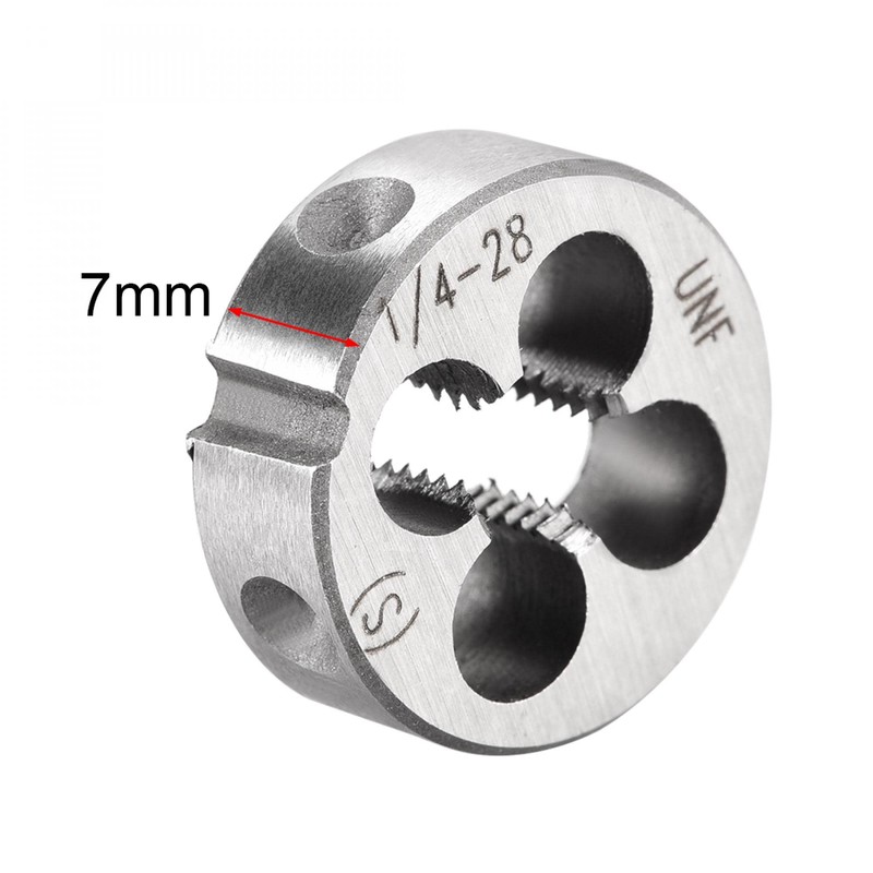 sourcing map 1/4-28 UNF Round Die, Machine Thread Right Hand