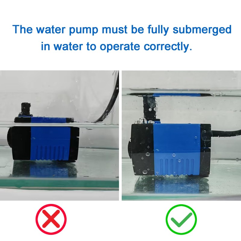 AQUANEAT Small Fountain Pump, 80 GPH Mini Submersible Water Pump