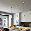 LBSQJ Modern Pendant Lights Cement White Chandelier Wooden Ceiling Lamps