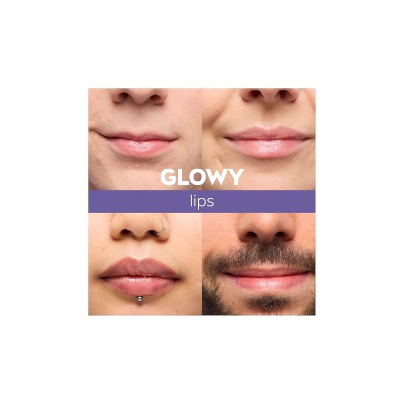 LABELLO Bálsamo Labial Glowy Lips Clear 4.8gr, con Extracto de