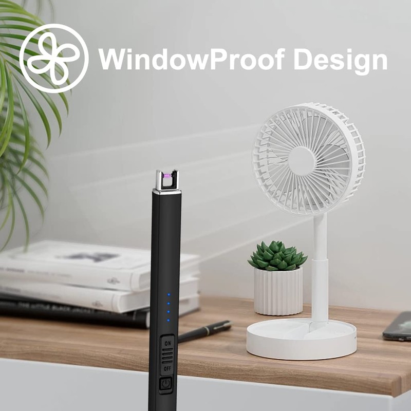 MeeToo Encendedor eléctrico de velas, encendedor recargable de arco de