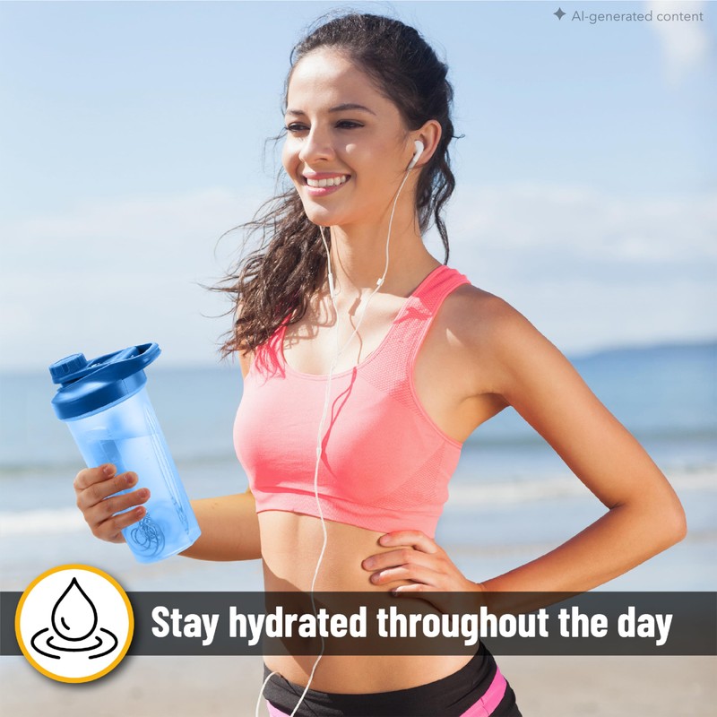Mr. Pen- Shaker Bottles for Protein Mixes with Twist Cap,