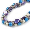 Avalaya Exquisite Faux Pearl & Shell Composite Silver Tone Link