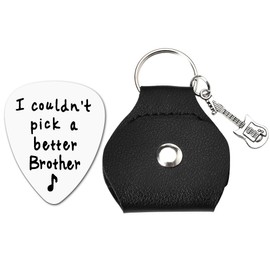 Brother Gifts for Men I Couldn’t Pick a Better Brother Keychain from Sister Funny Musician Big Brother Birthday Graduation Christmas Gifts from Little brother Friend Guitar Lover Bro Guitar Pick