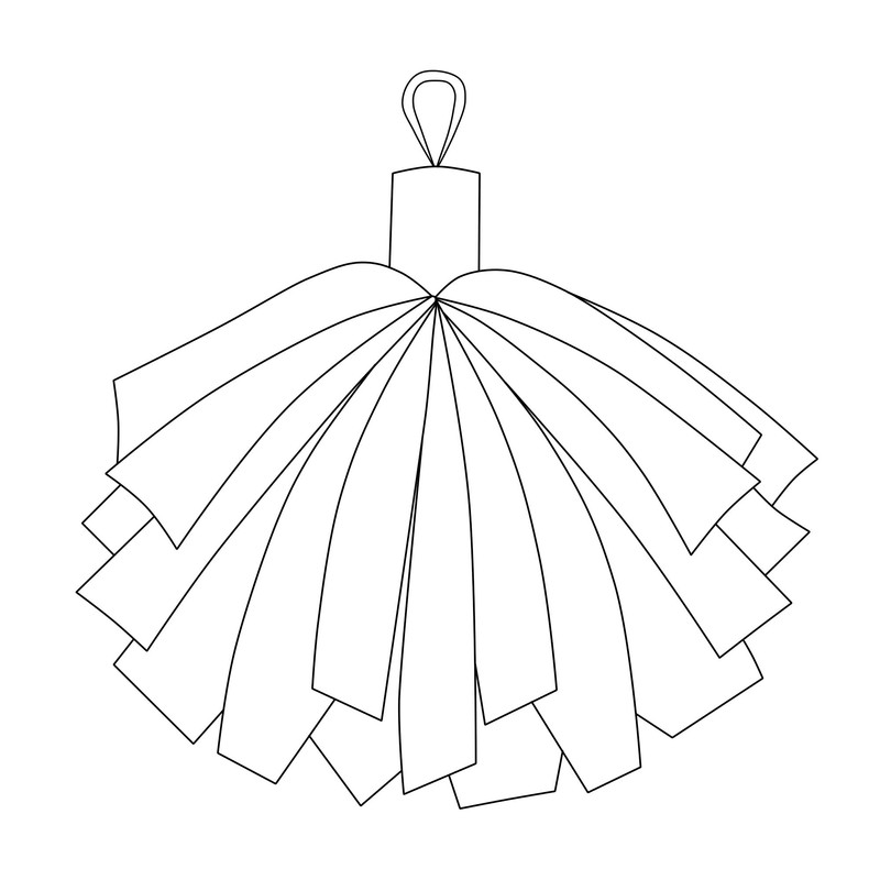 Danzcue 1 Pair 6" Plastic Cheerleading Pom Poms with Dowel