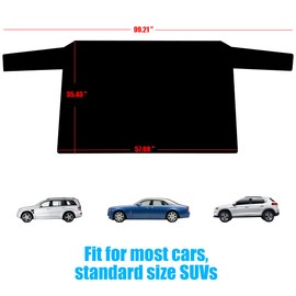 Blilo Car Rear Windshield Snow Ice Cover, Sun Shade and Frost Cover for Rear Windscreen, Windproof Oxford Back Window Protection, Car Winter Exterior Accessories Universal for SUV, Truck, Sedan,Van