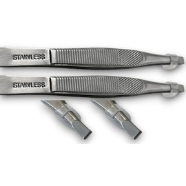 FabaCare Stainless steel tweezers, hair tweezers, cosmetic tweezers, tick tweezers, model building tweezers, foreign body tweezers, precision tweezers, eyebrow tweezers, plucking tweezers,