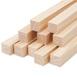 Square Wooden Dowel Rods Dowel Rods Wood Sticks Wooden Square Dowel Rods for Crafting,Unfinished Square Hardwood Sticks for Arts and DIYers, DIY Projects, Home Decor (20mm)