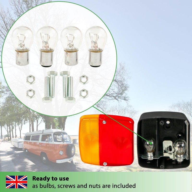 fouraces trailer lights - 2 set, with wiring diagram, tail