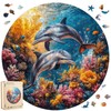 Wooden Puzzles for Adults, Dolphin Wooden Jigsaw Puzzles 500 Pieces,