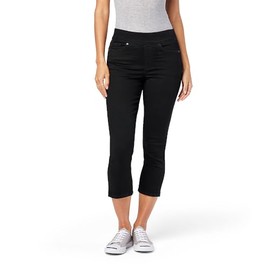 Signature by Levi Strauss & Co. Gold Women's Totally Shaping Pull on Capri (Also Available in Plus Size), Noir, 12