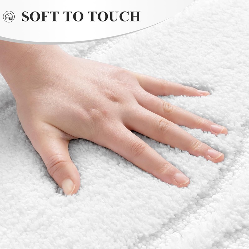 Bsmathom Bathroom Rugs Sets 3 Piece, Soft Non Slip Microfiber