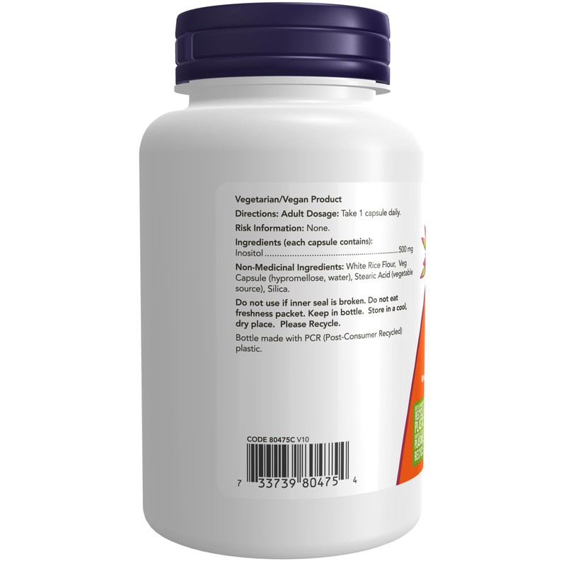NOW Now Inositol 500mg 100vcap