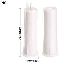 uxcell N.C. Recessed Wired Security Window Door Contact Sensor Alarm Magnetic Reed Switch White RC-35 5pcs