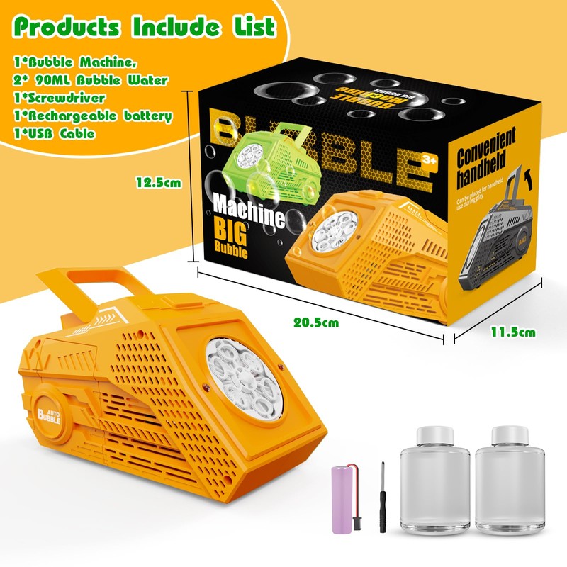 PANACARE Professional Bubble Machine Automatic Maker for Kids, 8000+ Bubs