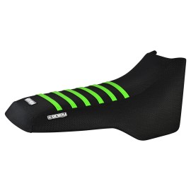 Yamaha 1987-1999 Yamaha Big Bear 350 YFM 350 seat cover ALL BLACK-FLO GREEN ribs #272