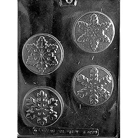 Grandmama's Goodies C430 Snowflake Cookie Chocolate Candy Soap Mold with Exclusive Molding Instructions