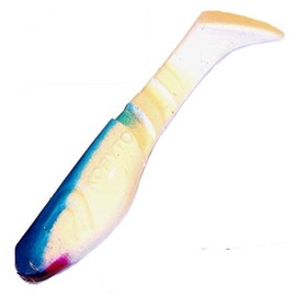 Relax Kopyto 3L Classic 3 Inch Rubber Fish 8 cm Pure White Blue Set of 10 Soft Bait