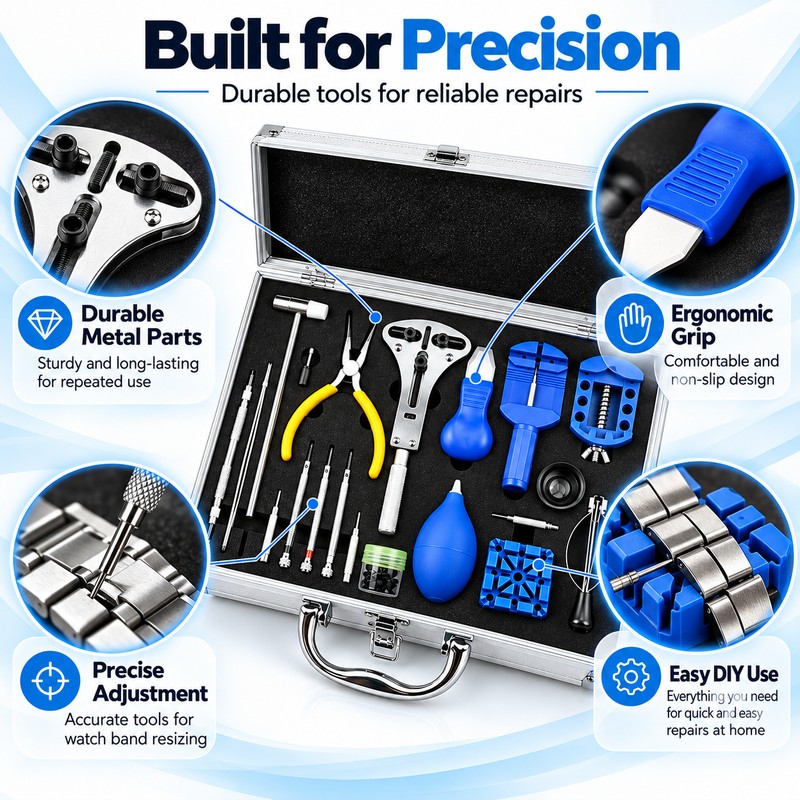 Watch Repair Tool Kit for Battery and Band Service, Two
