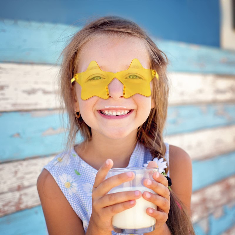 SUNOVELTIES 16 Pack Star Rimless Sunglasses, Kids Colored Party Glasses