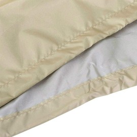 COOSOO Patio Deck Box Cover, Zipper, Waterproof, 420D Oxford Cushion Box, Storage, Ottoman Bench Cover for Deck Box, Container, Rectangular (Beige,S:123 x 62 x 55 cm)