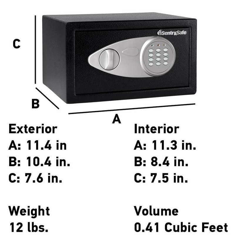 SentrySafe Medium Safe with Digital Keypad, Lock Box with Code