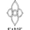 6" x 9-1/2" Clear Glass Bevel Cluster BC505
