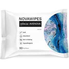 NovaWipes, toallitas secas, suaves, hipoalergénicas, absorbentes para aplicar Avenova (30 unidades)