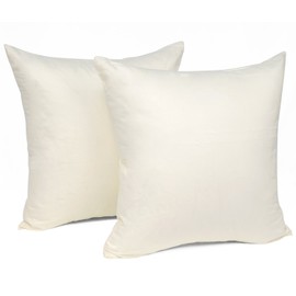 WOLTU Pillowcases Cotton Cushion Covers for Bedroom Sofa Pair Cream 45x45cm