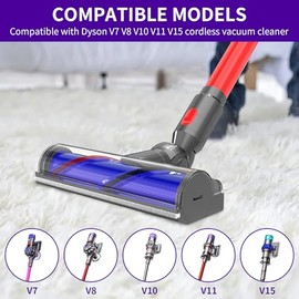 Upgrade Quick-Release Vacuum Direct Drive Head Replacement for Dyson V7 V8 V10 V11 V15，Suitable for Hardwood Floor Carpets Attachment SV10 SV11 SV12 SV14 Replacement Part Electric Head Roller Brush