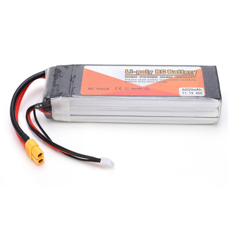 6000mAh LargeCapacity Lithium Battery 11.1V 45C 3S XT60 Plug Model