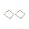 Big Square Geometric Hoop Earring Multicolor Enamel Round Dangle Drop